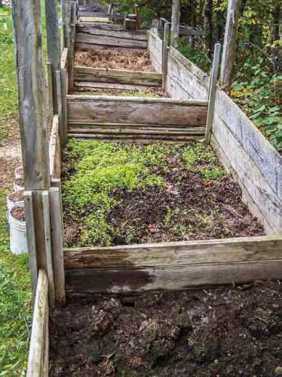 Here the system is all filled up; we must wait three weeks before a bin will open up for starting a new pile.